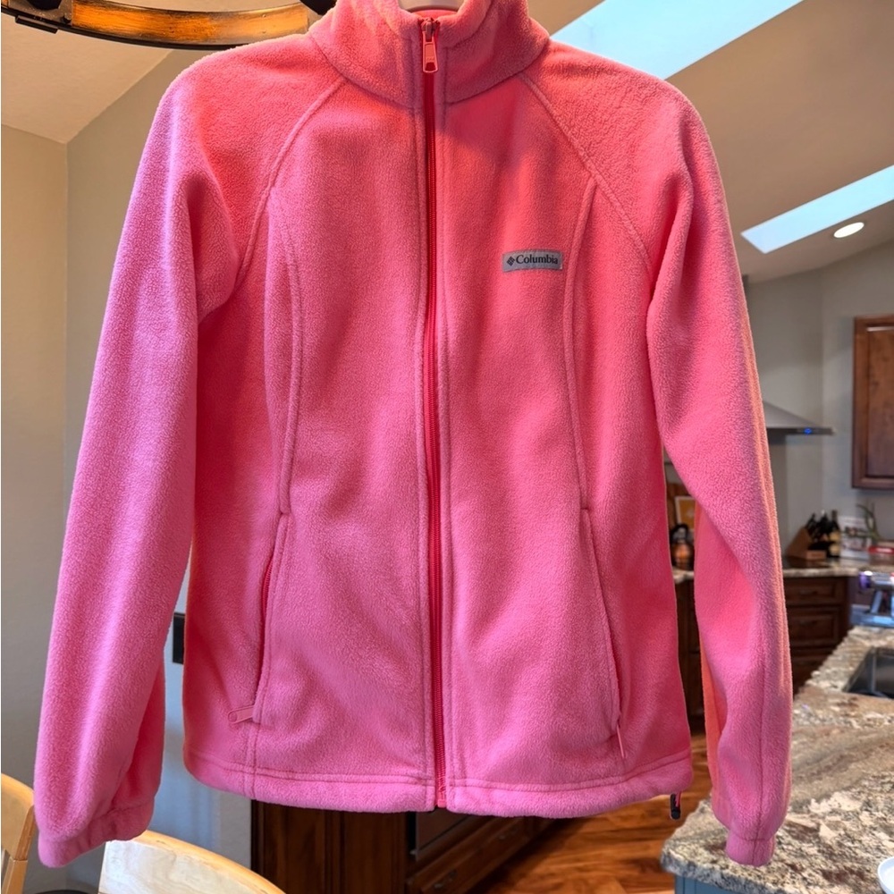 Columbia Women's Pink Fleece Jacket - Cozy Full-Zip - medium